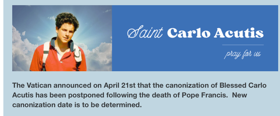 Carlo canonization 2025 update